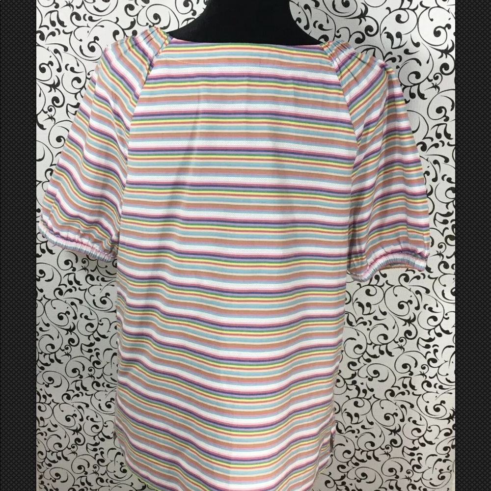 Talbots Multicolored Striped Top - image 5